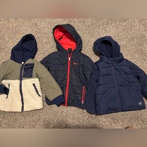 Nike Navy and Red Kids' Hooded Jacket